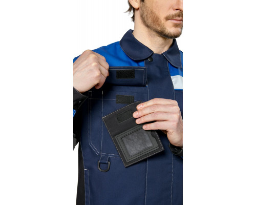 Куртка мужская рабочая летняя для ИТР "Виват" NEW сине-черно-васильковая