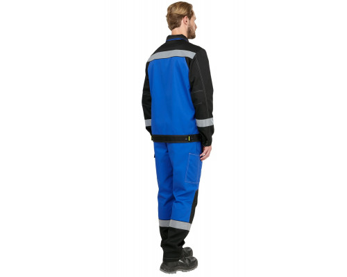 Костюм мужской рабочий летний "Гудзон" NEW василек-черный